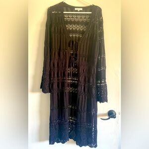 Black  long bohemian cardigan/sweater